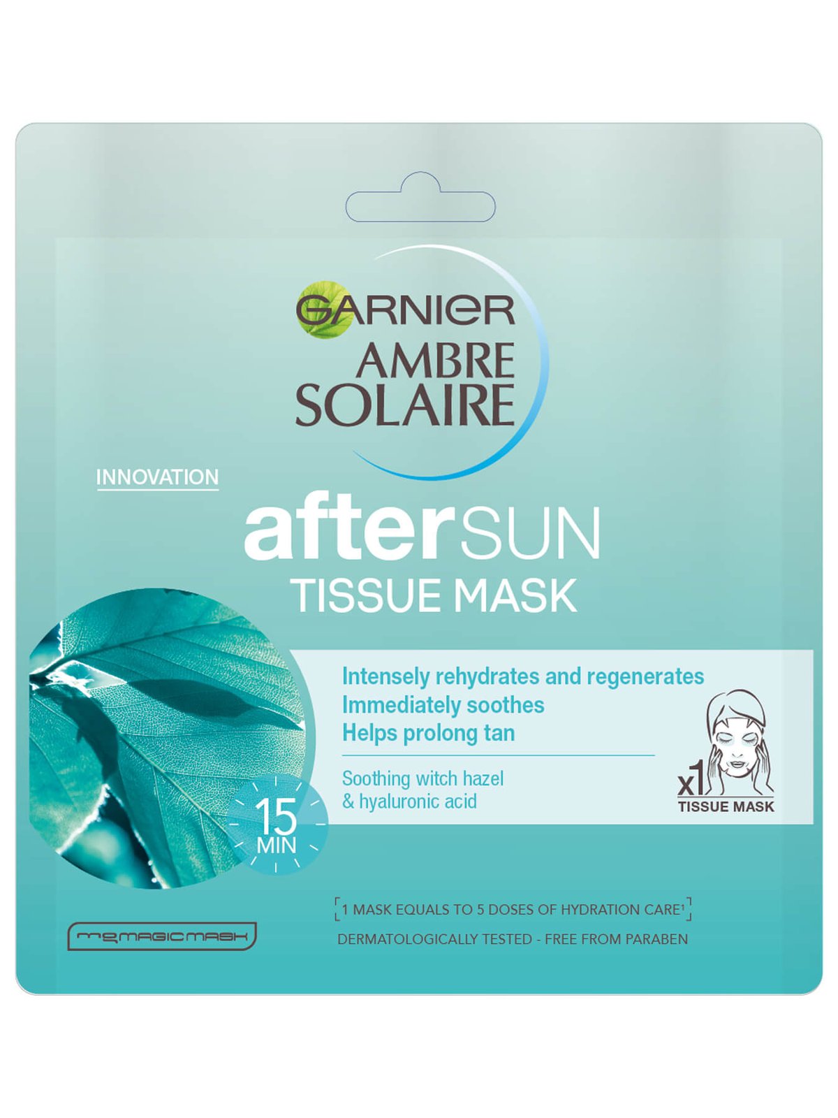 AprèsSoleil Masque Tissu Garnier Ambre Solaire