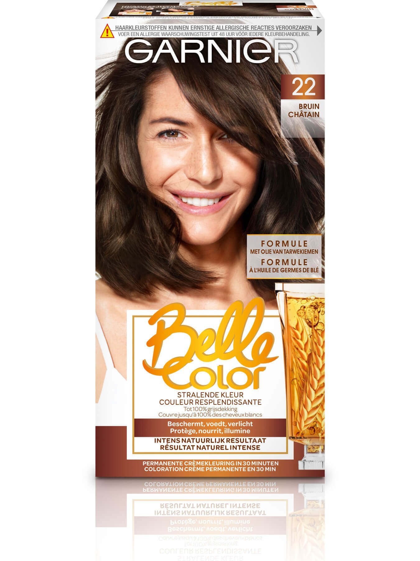 Coloration Cheveux Belle Color 22 Châtain | Garnier