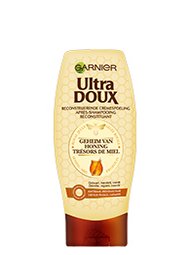 Ultra Doux packshot apres-shampooing tresor miel