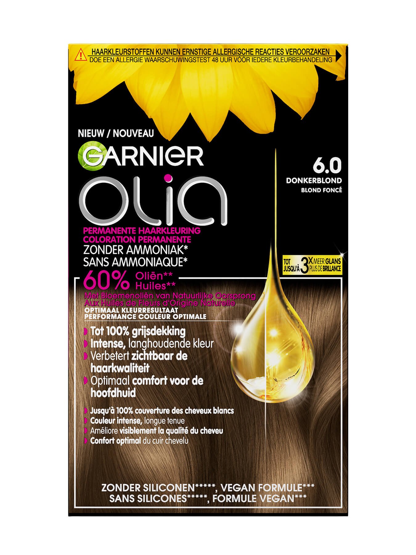 zand Kliniek scannen Garnier Olia 6.0 Donkerblond Haarkleuring | Garnier Olia