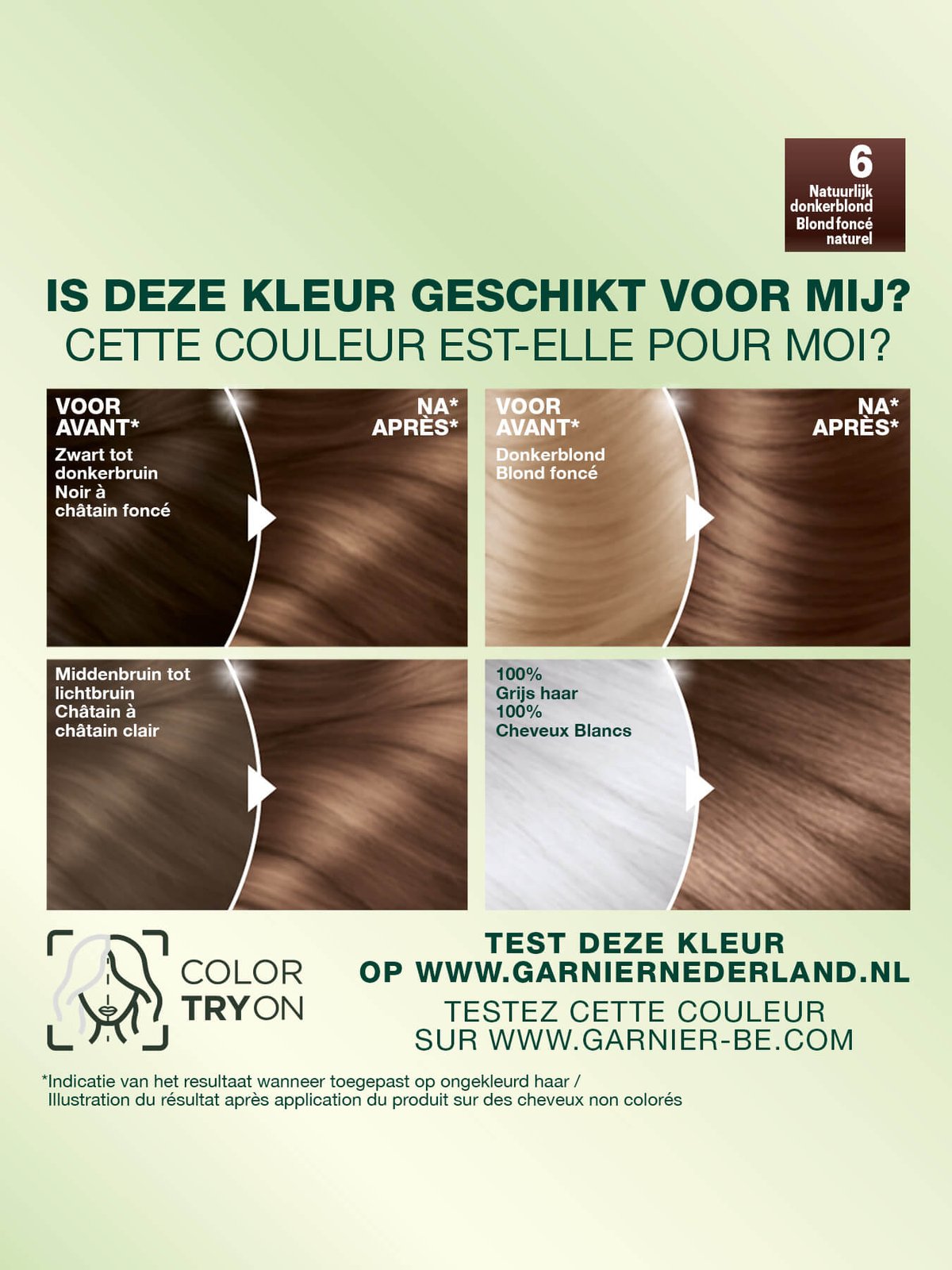 Coloration Garnier Color Sensation Blond Foncé 6.0 - Teinture Capillaire, Neuve Sous Blister