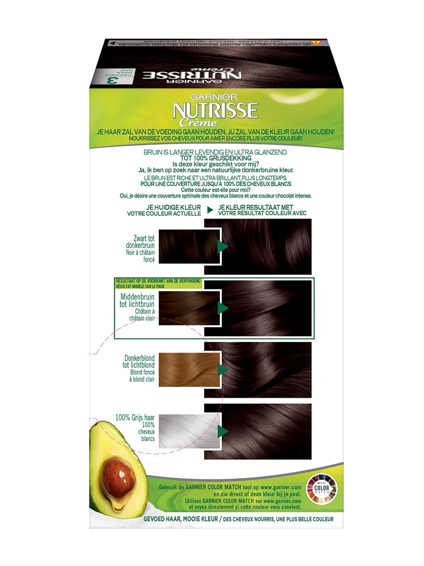 Nutrisse Creme 3.0 donkerbruin achterkant