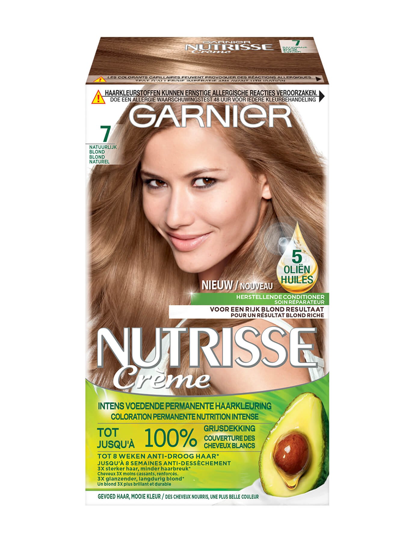 Praten bedenken Hollywood Nutrisse Creme 7.0 Natuurlijke blond | Garnier Nutrisse Creme