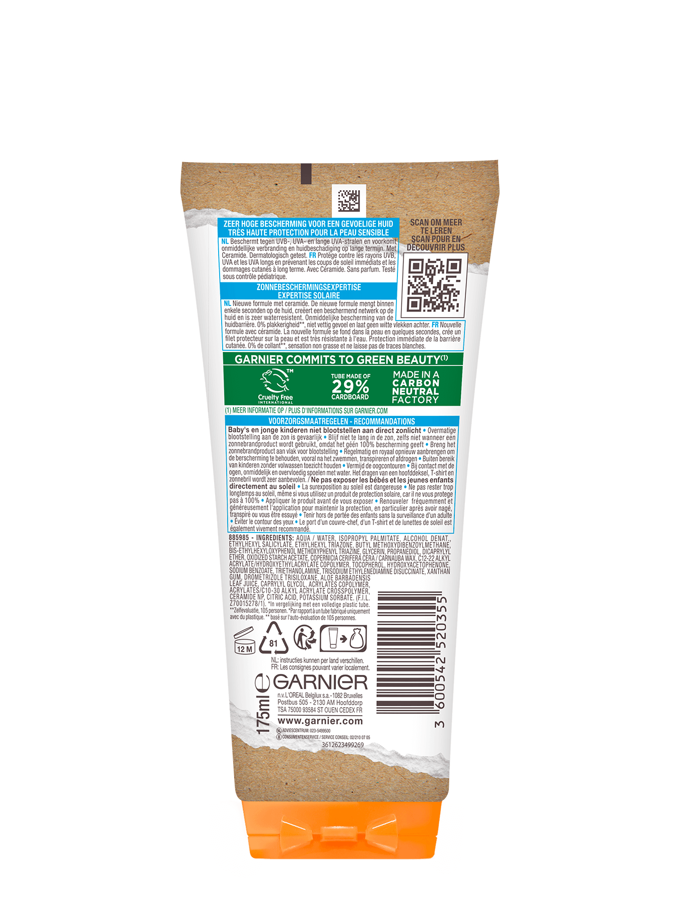 GAR Ambre Solaire Eco SensitiveExpert Tube spf50 175ml 3600542520355 back 1350x1800