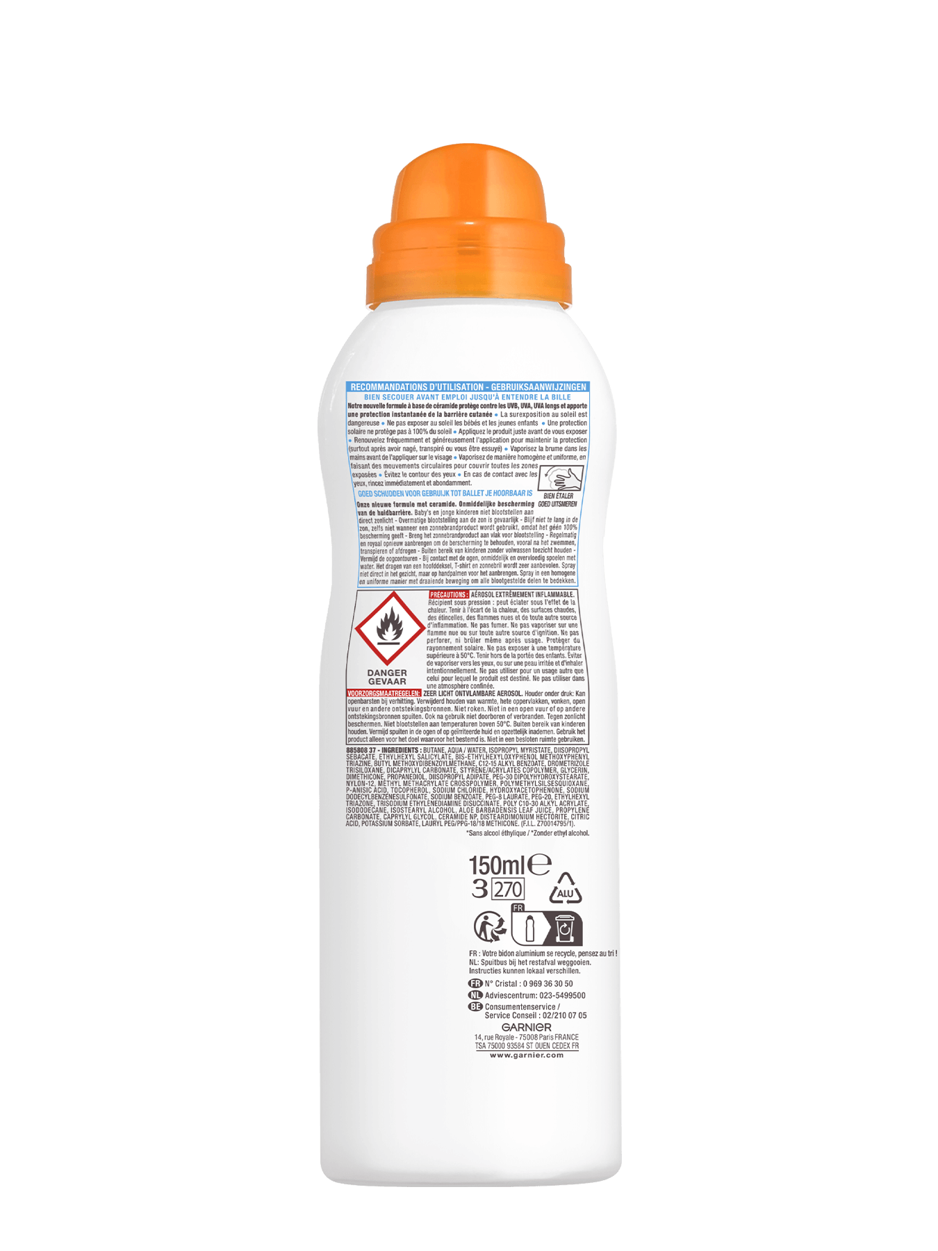 GAR Ambre Solaire SensitiveExpert Mist spf50 150ml 3600542513005 back 1350x1800