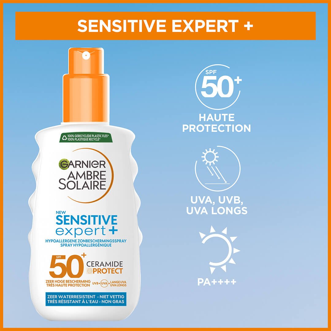 GAR Ambre Solaire SensitiveExpert Spray spf50 150ml 3600542520430 01 FR