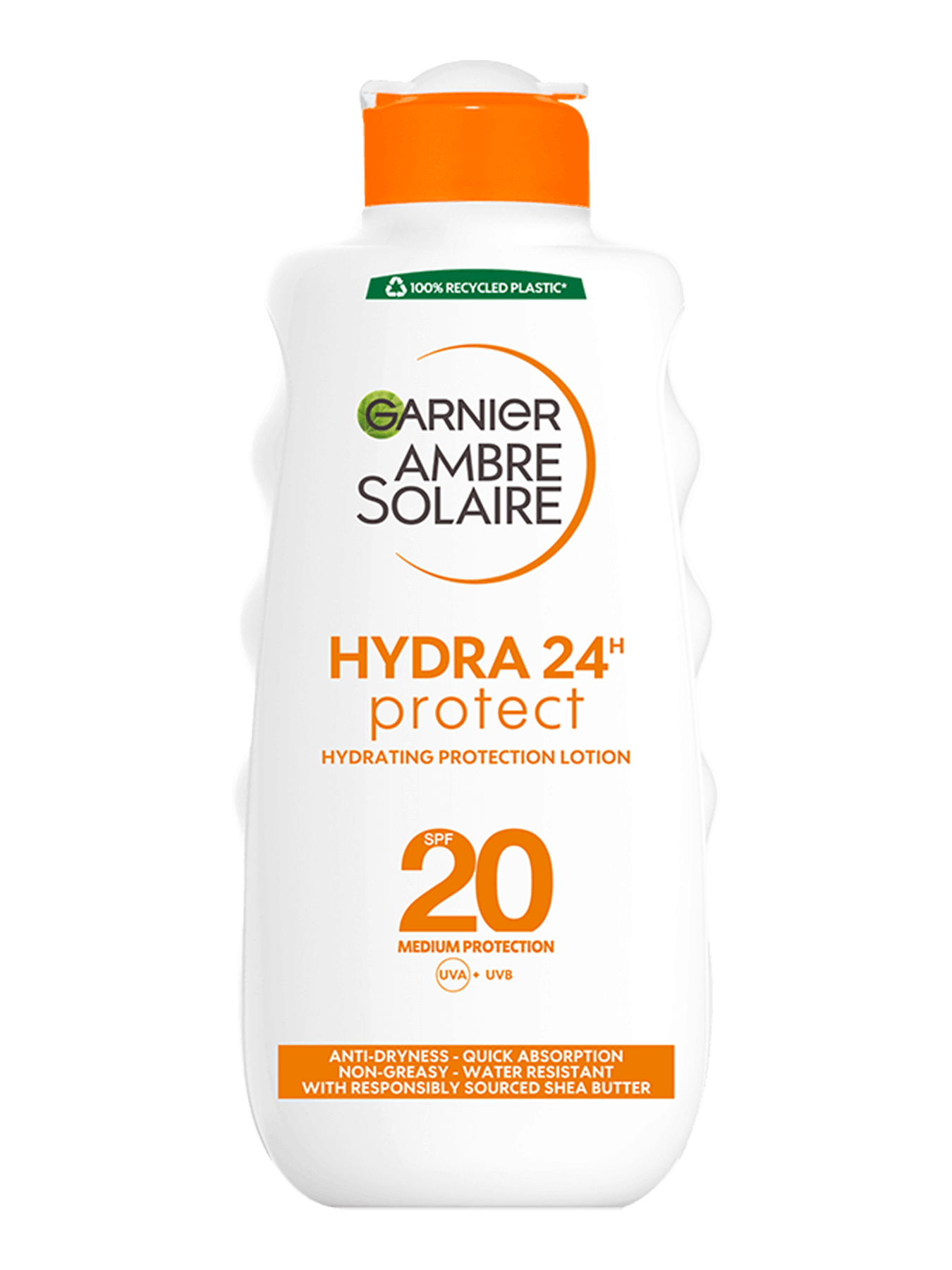 GAR Ambre Solaire Hydra Protect 24 Lotion spf20 200ml 2021 front (1)